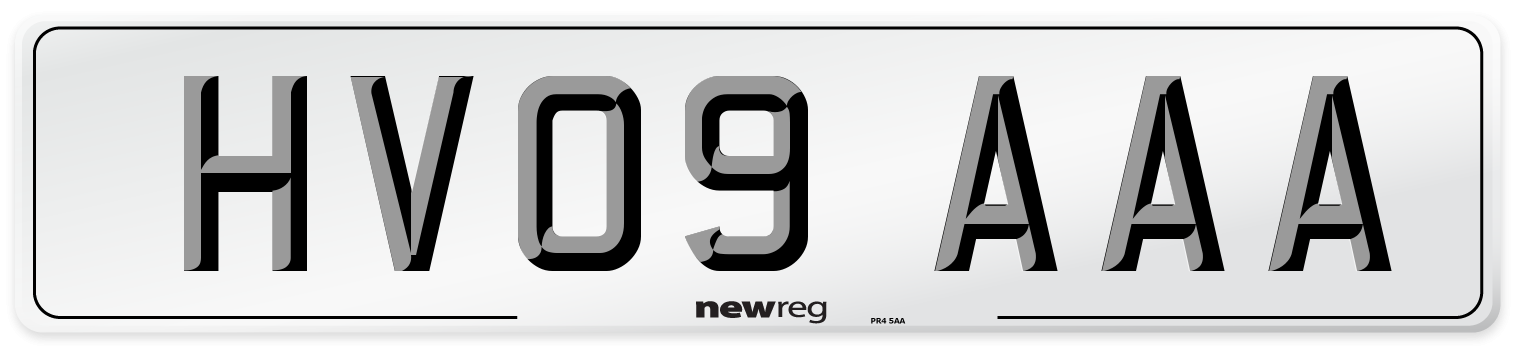 HV09 AAA Number Plate from New Reg